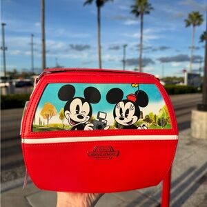 Disney Parks Loungefly Skyliner Shoulder Bag Purse Mickey Mouse Donald Duck NEW